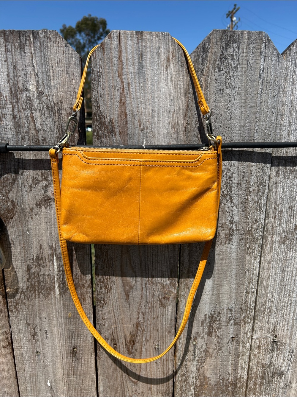 HOBO Yellow Leather Crossbody Bag